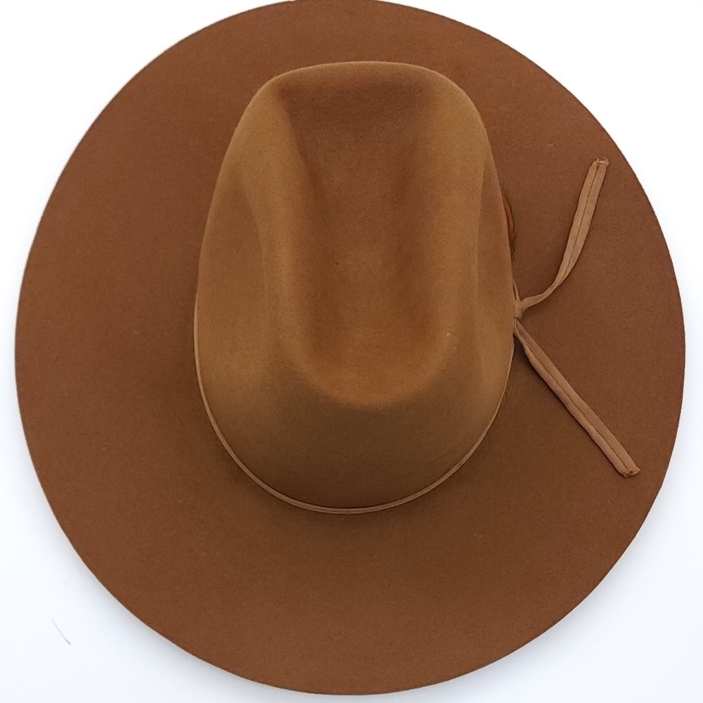 Thoroughbred Moleskin Brown Western Cowboy Hat Yellowstone Gunsmoke VTG 6 5/8 - Picture 5 of 14